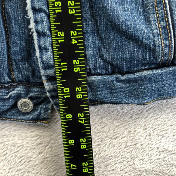 Gap Mens Jean Jacket Size XL Blue Denim Sherpa Lined Collared Button Up Cozy - Picture 5 of 14